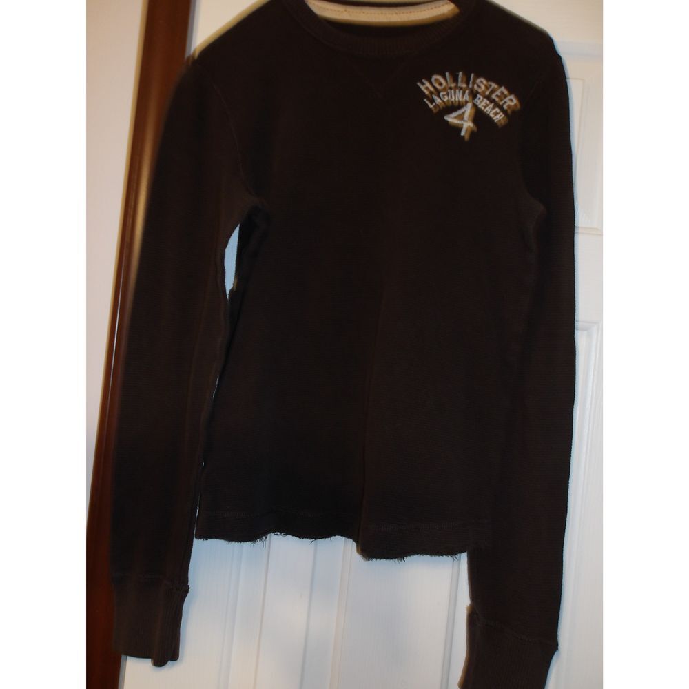Hollister Brown Thermal Long Sleeve Crew Neck Sweater Size‎ S